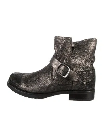 Pre-owned Frye Leather Moto Boots In Multi