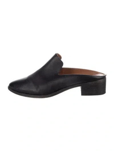 Pre-owned Frye Leather Mules In Black