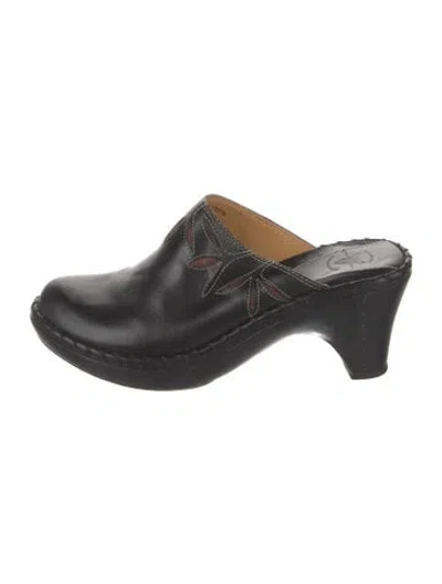 Pre-owned Frye Leather Mules In Black