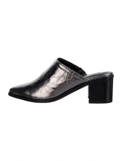 Pre-owned Frye Leather Mules In Black