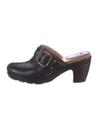 Pre-owned Frye Leather Mules In Blue