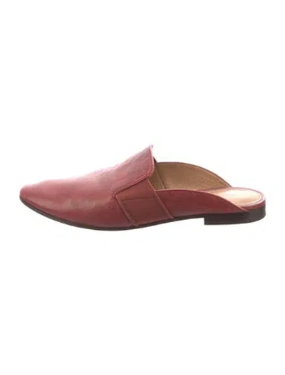 Pre-owned Frye Leather Mules In Red