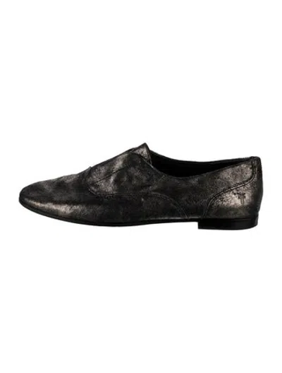 Pre-owned Frye Leather Oxfords In Black