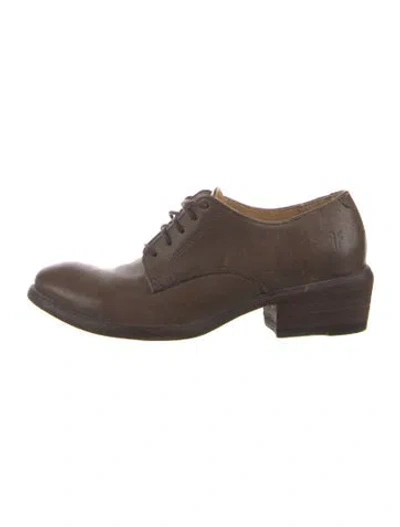 Pre-owned Frye Leather Oxfords In Brown