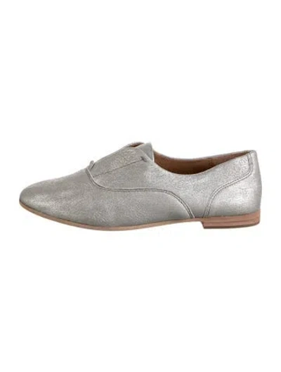 Pre-owned Frye Leather Oxfords In Grey