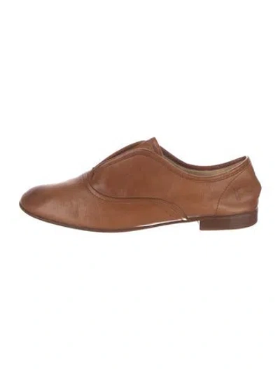 Pre-owned Frye Leather Oxfords In Neutral
