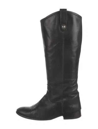 Pre-owned Frye Leather Riding Boots In Black