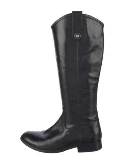 Pre-owned Frye Leather Riding Boots In Black