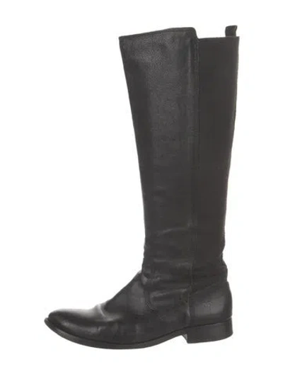 Pre-owned Frye Leather Riding Boots In Black
