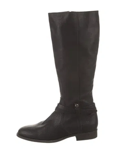 Pre-owned Frye Leather Riding Boots In Black