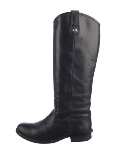Pre-owned Frye Leather Riding Boots In Black