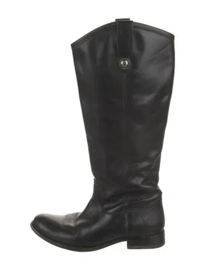 Pre-owned Frye Leather Riding Boots In Black