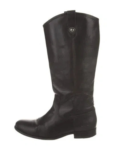 Pre-owned Frye Leather Riding Boots In Black