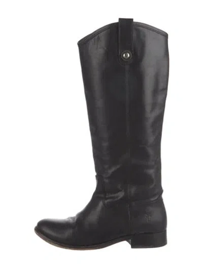 Pre-owned Frye Leather Riding Boots In Black