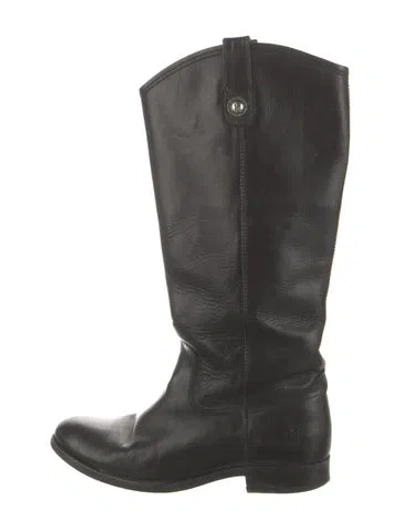 Pre-owned Frye Leather Riding Boots In Black