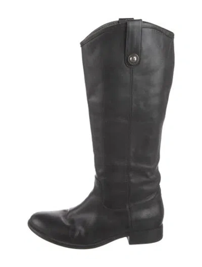 Pre-owned Frye Leather Riding Boots In Black