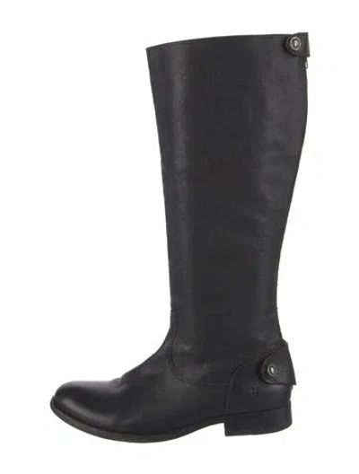Pre-owned Frye Leather Riding Boots In Black