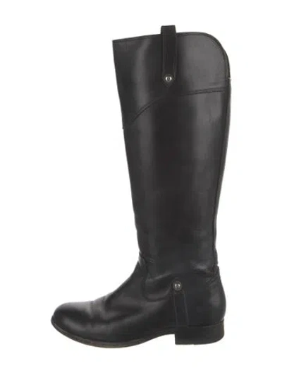 Pre-owned Frye Leather Riding Boots In Black
