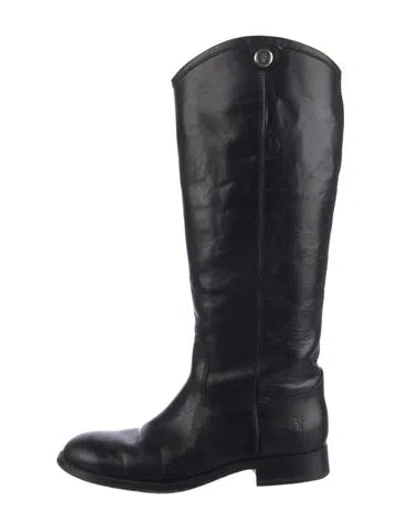 Pre-owned Frye Leather Riding Boots In Black