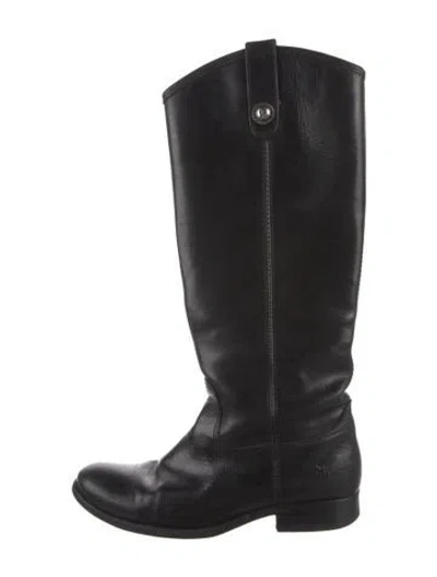 Pre-owned Frye Leather Riding Boots In Black