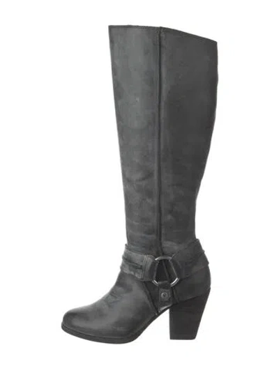 Pre-owned Frye Leather Riding Boots In Black
