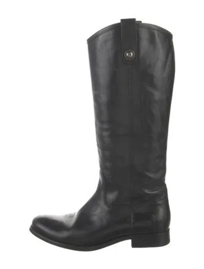 Pre-owned Frye Leather Riding Boots In Black