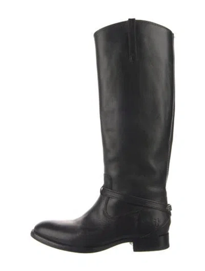Pre-owned Frye Leather Riding Boots In Black