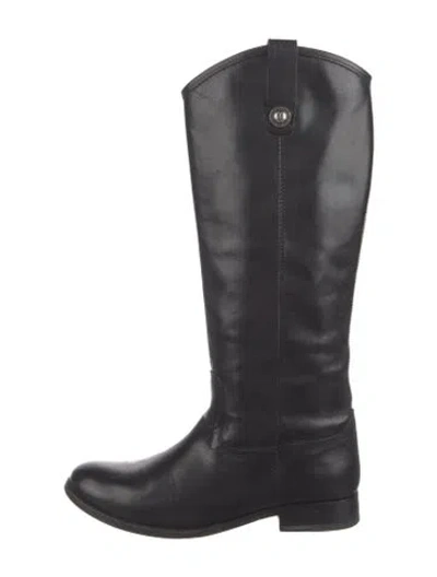 Pre-owned Frye Leather Riding Boots In Black