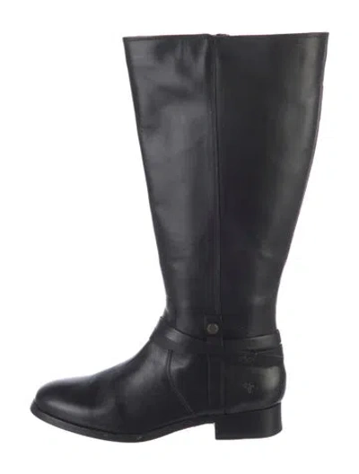 Pre-owned Frye Leather Riding Boots In Black