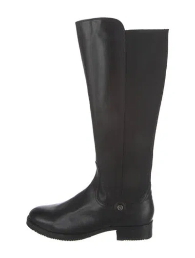 Pre-owned Frye Leather Riding Boots In Black