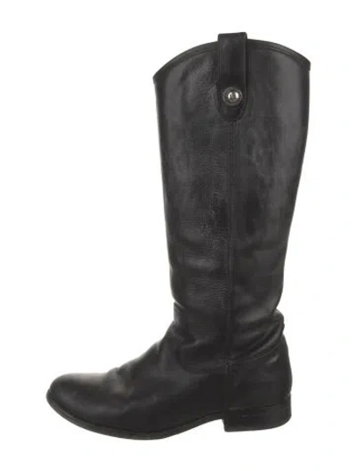 Pre-owned Frye Leather Riding Boots In Black