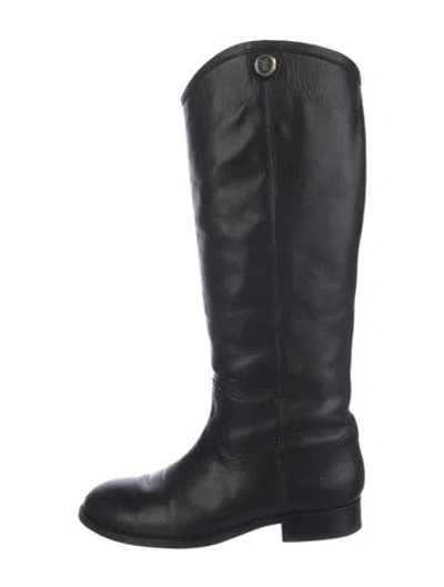 Pre-owned Frye Leather Riding Boots In Black