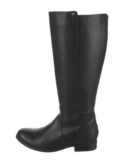 Pre-owned Frye Leather Riding Boots In Black
