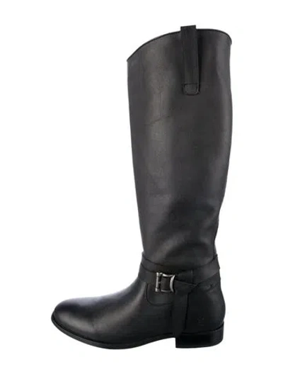 Pre-owned Frye Leather Riding Boots In Black
