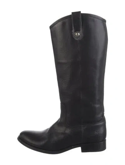 Pre-owned Frye Leather Riding Boots In Black