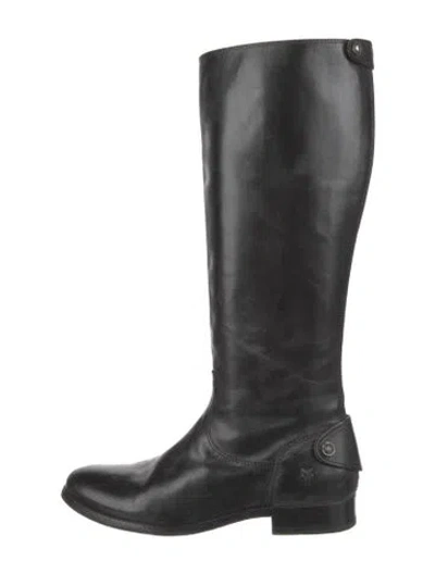 Pre-owned Frye Leather Riding Boots In Black