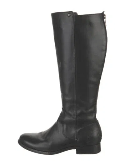 Pre-owned Frye Leather Riding Boots In Black