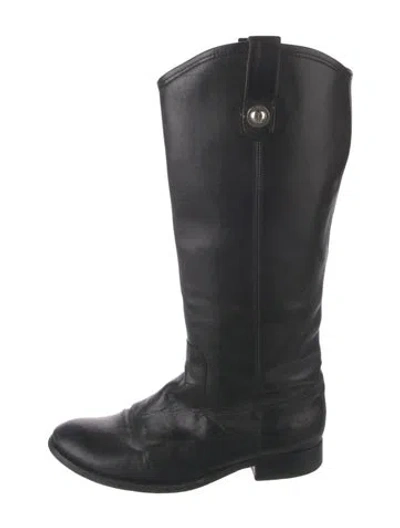 Pre-owned Frye Leather Riding Boots In Black