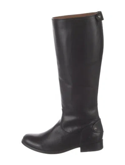 Pre-owned Frye Leather Riding Boots In Black