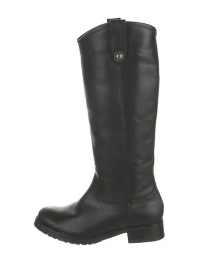 Pre-owned Frye Leather Riding Boots In Black