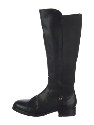 Pre-owned Frye Leather Riding Boots In Black