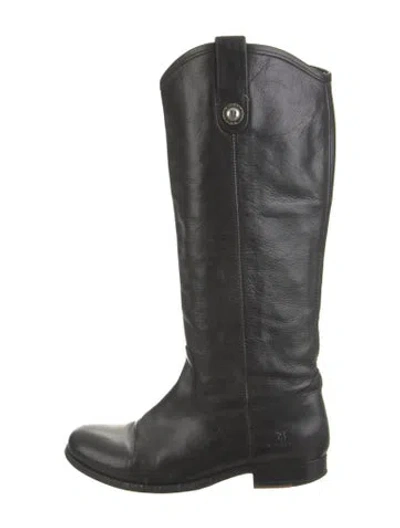 Pre-owned Frye Leather Riding Boots In Black