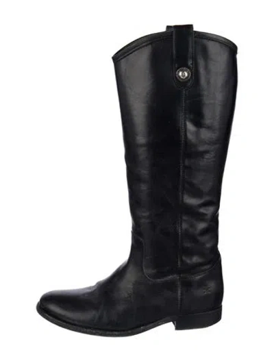 Pre-owned Frye Leather Riding Boots In Black