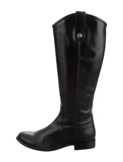 Pre-owned Frye Leather Riding Boots In Black