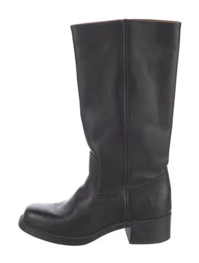 Pre-owned Frye Leather Riding Boots In Black