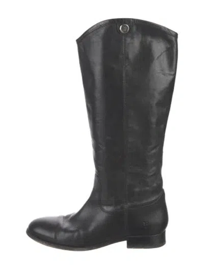 Pre-owned Frye Leather Riding Boots In Black