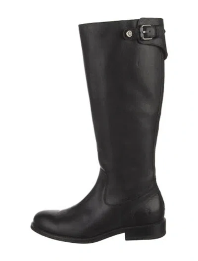 Pre-owned Frye Leather Riding Boots In Black