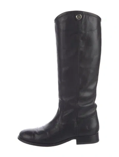 Pre-owned Frye Leather Riding Boots In Black