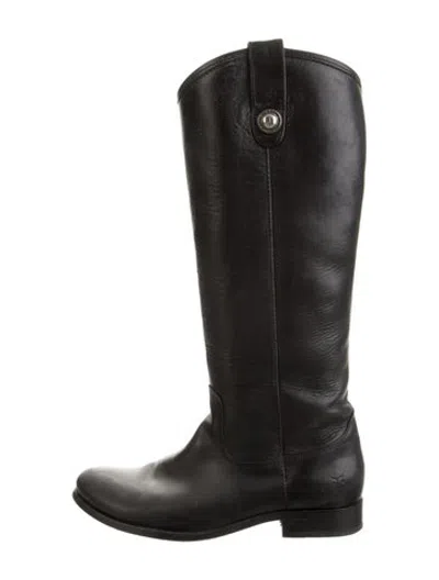 Pre-owned Frye Leather Riding Boots In Black