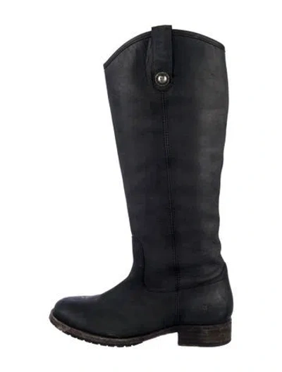 Pre-owned Frye Leather Riding Boots In Blue